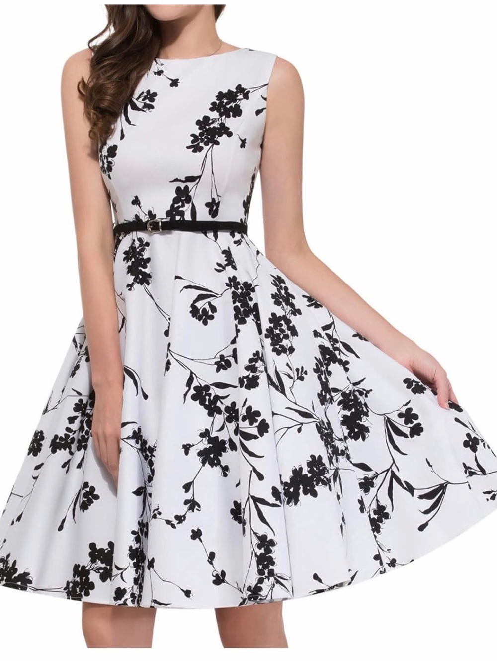 Grace Karin Floral Fit & Flare Dress - Picture 2 of 3